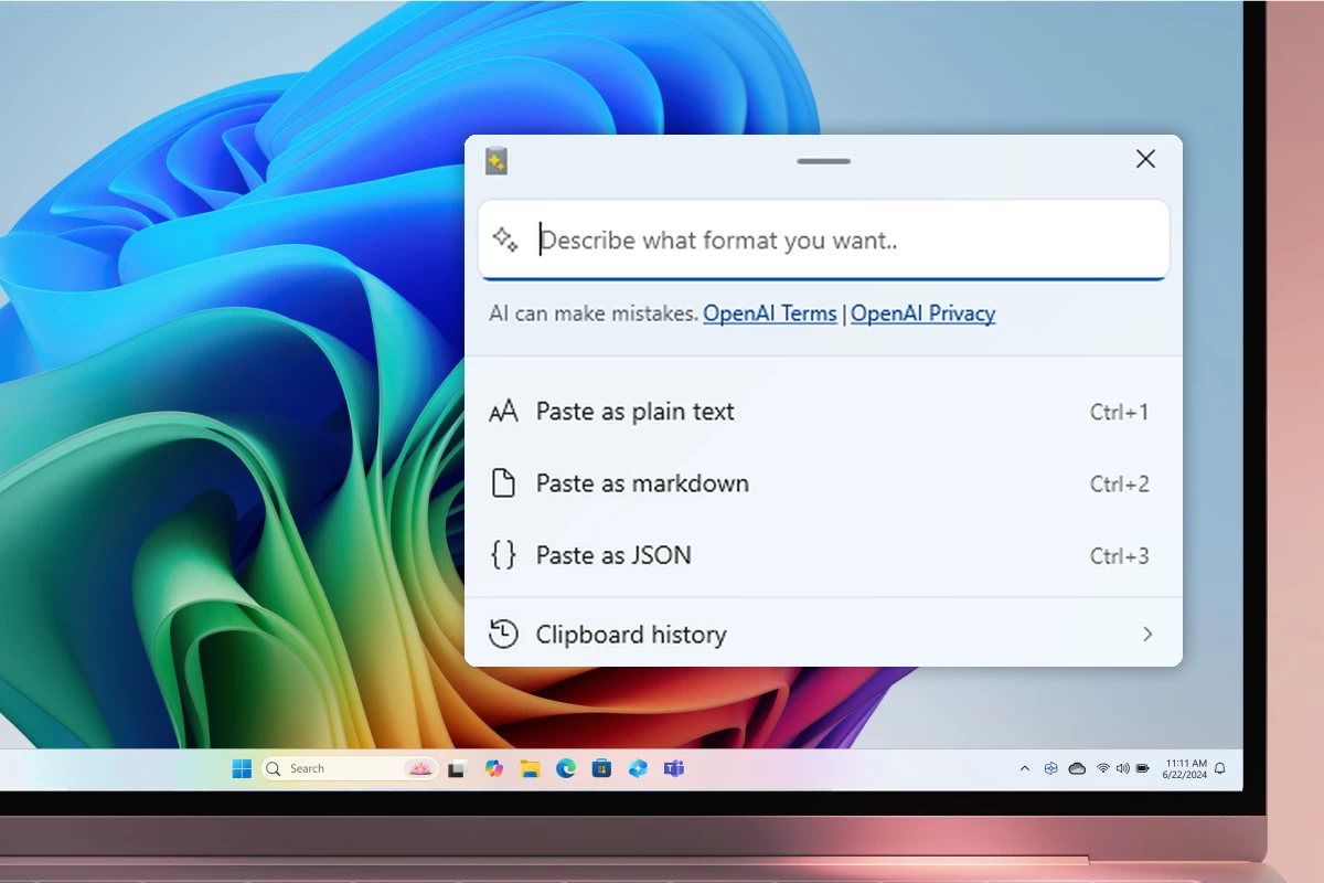 Windows теперь имеет функцию копирования и вставки с поддержкой ИИ