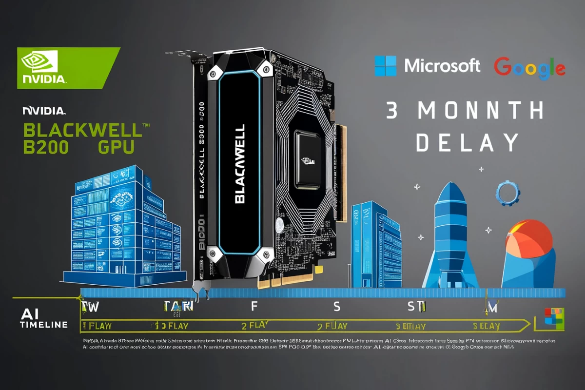 Nvidia откладывает выпуск GPU Blackwell из-за обнаруженного дефекта